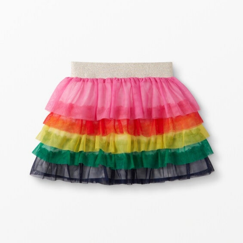 Hanna Anderson 8 Rainbow Tulle Skirt